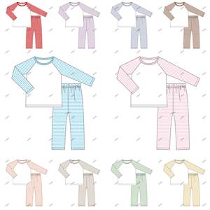 للبيع بالجملة من Lanye طقم بلينغ بأكمام طويلة مخطط قطني عالي الجودة فارغ من Lanye - Product Image 2