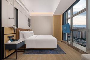 Bộ nội thất phòng ngủ khách sạn cao cấp hiện đại, đặt làm riêng, dùng cho căn hộ, chất liệu giả da, kích thước giường King/Queen, thân thiện với môi trường - Product Image 5