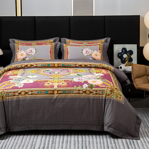 Ensemble de literie au design de luxe 100% coton 600tc brossé <span class=keywords><strong>4</strong></span> 6 pièces Double Queen King Super King Size avec fermeture éclair cachée <span class=keywords><strong>1</strong></span> drap plat - Product Image 3