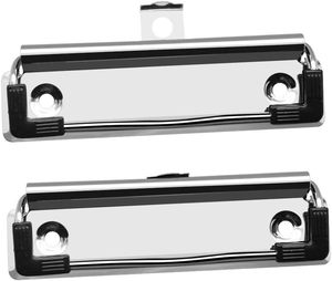 Suministros de Oficina Comerciales, Clip para Menús Plateado de 120 mm, Clip Plano con Resorte, Pinza Metálica para Portapapeles con Gancho para Colgar - Product Image 2