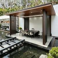 Pergola à toit à lamelles en alliage d'aluminium thermolaqué, multi-scènes, moderne, écologique, anti-corrosion, pour terrasse et jardin