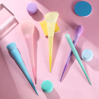 Pinceaux de maquillage professionnels pour le visage, 17 pièces, design dégradé arc-en-ciel, pour le maquillage quotidien