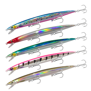 Honoreal Esca Artificiale Realistica 140mm 14g Slim Jerkbait per <span class=keywords><strong>Pesca</strong></span> in Acqua Salata, Affondamento Lento, Lunga Distanza di Lancio, Confezione Bulk - Product Image 1
