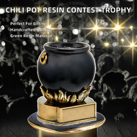 Trophée de cuisine en résine couleur chili, modèle de pot de cuisson