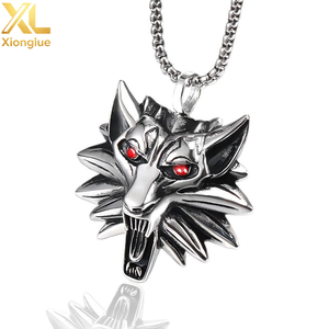 Nuevo Diseño Actualizado, Colgante de Lobo Grande de Acero Inoxidable, Colgante Pesado para Hombre, Joyería de Películas y Videojuegos, Accesorios Geniales - Product Image 1