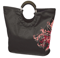 Sac de courses recyclable avec poignée en aluminium, en polyester 600D, taille extra large, couleur Pantone, option logo personnalisé, ISO9001