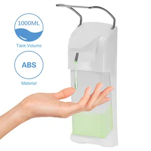 1000ml Wall mounted Hospital Level Type Refillable Elbow Liquid Spray Hand Bathroom Dispensers Soap Dispenser