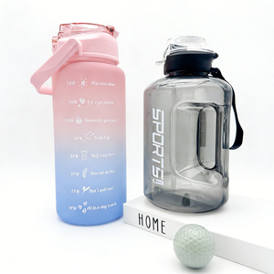 Bouteille d'eau portable en plastique de qualité alimentaire sans BPA, couleur dégradée, avec large ouverture, idéale pour le sport - Product Image 6