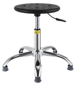 Tabouret pivotant antistatique ESD de haute qualité avec assise texturée en PU et pieds fixes, <span class=keywords><strong>chaise</strong></span> de laboratoire pour la biologie, l'industrie pharmaceutique et l'ameublement <span class=keywords><strong>d</strong></span>'atelier - Product Image 3