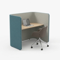 Cabine de réunion modulaire écologique et durable en tissu et bois, design nid d'abeille, cabine de confidentialité pour espaces de bureau publics, style moderne