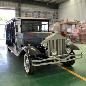 Factory Customized Vintage Black Coffin Carriage Horse Wagon Antique Horse Drawn Buggy Electric Funeral Horse Hearse - Product Image 4