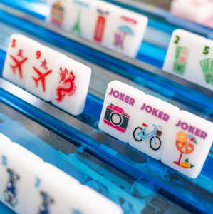 Tuiles de Mahjong Grises Personnalisées pour Chiens – 160 Pièces en Acrylique Blanc Brillant Gravé de Qualité Luxe pour Divertissement en Club - Product Image 6