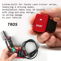 Pengontrol Throttle TROS 4 Mode Mengemudi Peningkat Daya 45% Pedal Akselerator Mobil Khusus untuk Seri Toyota Land Cruiser