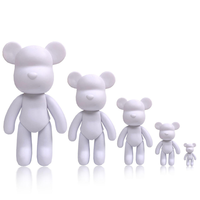 Figurine d'ours personnalisée de 18 cm/23 cm/33 cm/53 cm de haut, en couleurs artisanales, ours fluide DIY avec surface givrée, fabriqué en résine