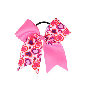 Fascia per capelli dolce di san valentino fascette per capelli per ragazze fiocchi elastici elastici elastici accessori per capelli per bambini - Product Image 4