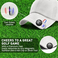 Marqueurs de balle de golf magnétiques durables en cuir PU et métal, écologiques, avec logo personnalisé - Accessoires de golf personnalisés