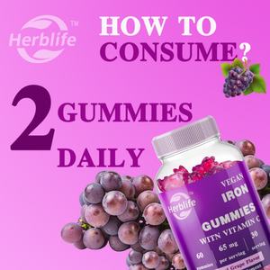 Venta Caliente OEM - Personalizable - Suplemento de Gomitas de Hierro para Mujeres y Hombres - Vitaminas de Hierro en Gomitas con Sabor Delicioso y Vitamina C - Product Image 2