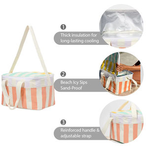 Sac isotherme de shopping tendance personnalisé de 20 L, sac isotherme de pique-nique en plein air, résistant au sable, couleur personnalisable - Product Image 4