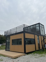 Casa Contenedor Popular para Exteriores, Certificada por la CE, Personalizable, de Bajo Costo, Fácil de Montar, Casa Móvil de Lujo de Doble Capa