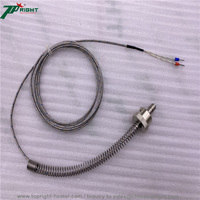 Termokopel bentuk cincin ID14mm tipe K dengan konektor mini jantan kuning