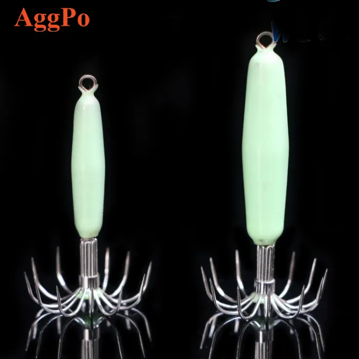 Luminous squid octopus jig night fishing umbrella hook 12-96g glowing lure bait