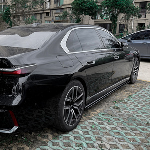 Amp-Z Side Skirts Piano Black Carbon Fiber Texture For Bmw 7 Series I7 G70 G73 M Sport 2023+ Polished Finish - Product Image 2