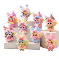 Adorables figurines de dessins animés pour enfants, ornements 3D floqués, sacs surprises mystérieux à trois personnages, collection de jouets pour enfants en capsule