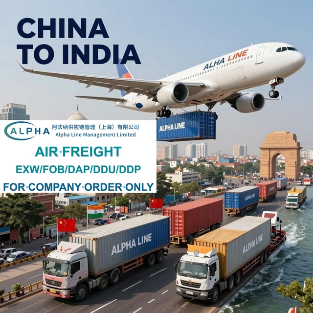 China to India Door to Door Air Freight Forwarding EXW FOB DAP DDP Shipping Agent by Air Charter Logistics Service