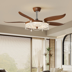 <b>Vintage</b> Style <b>Ceiling</b> Fan <b>Light</b> With Remote Control 3 Color Dimming For Home Use - Product Image 1