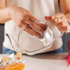 Tetera de Vidrio con Infusor Extraíble de Acero Inoxidable, Tetera de Borosilicato de 35oz/1000ml, Juego de Regalo para Preparar Té para <span class=keywords><strong>Mujeres</strong></span> - Product Image 3