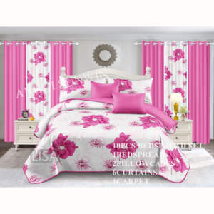 Phong Cách Mỹ 10Pcs Bộ Đồ Giường Set Với Rèm Cửa Vua Kích Thước Bông Cảm Ứng 12-24Pcs Trải Giường Set Với Tắm Vòi Hoa Sen Rèm Cửa Sang Trọng - Product Image 5