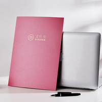 Porte-documents en gros A4 A5 avec logo en feuille d'or, dossiers en papier personnalisables pour le bureau