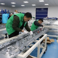 Ligne de convoyage modulaire automatique à rail annulaire pour cellules de fabrication flexibles, lignes d'assemblage intelligentes à circulation multi-stations