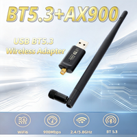 Adaptador USB WiFi 6 BT5.3 Combo sin Controladores, Dongle WiFi Inalámbrico, Dispositivo USB 2.4G 5GHz, Plug and Play, Dongle de Red AX900