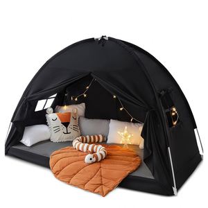 Tente de lit portable occultante en polyester-coton gris pour chambre fraîche, idéale pour l'anniversaire des garçons et des filles - Product Image 4