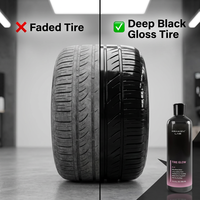 Gel de brillance longue durée pour pneus, protecteur noir pour pneus de voiture, produits d'entretien automobile, vente en gros
