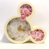 Desain Kustom Mode Sambutan Terbaik Kotak Hadiah Bunga Bulat dengan Logo Kustom Cetak Kotak Mawar Silinder Kemasan Bunga Kotak Hadiah