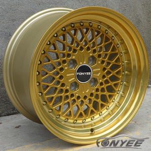 F99534 BB Sport 15 pouces 4x10 0/114.3 73.1 or noir plat profond Concave Rivets jantes en alliage jantes de voiture pour BMW Mercedes Benz Toyota - Product Image 3