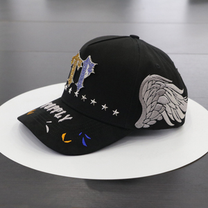 Prezzo di fabbrica cappelli con logo diamantato americano <span class=keywords><strong>basket</strong></span> sport berretto in pelle scamosciata fodera di raso cappelli Dandy - Product Image 5