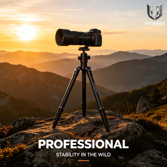 Carbon Fiber Tripod 20kg Heavy Duty Professional Camera Stand CNC Ball Head Twist Lock for Landscape Astrophotography Video