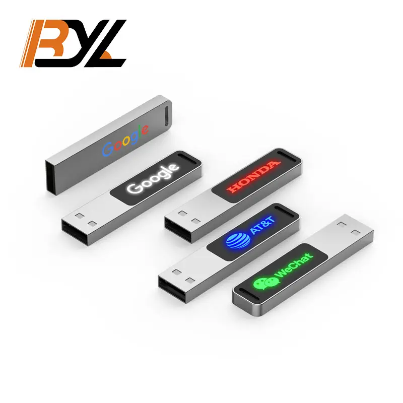 Benutzer definierte Hochgeschwindigkeits-USB-Flash-Laufwerk 3.0 Pormo Geschenke USB-Stick 3.0 mit LED-Logo