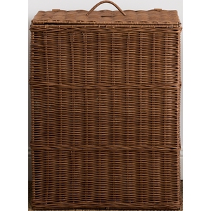 Joseph Rectangular Woven Resin Wicker <b>Laundry</b> Hamper 17.3 x 13.8 x 23.6 Espresso Brown - Product Image 2