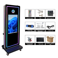 Cabina de Fotos Portátil 2026, Precio de Fábrica, IP65 Impermeable, Alto Rendimiento de CPU, Pantalla Táctil de 32 Pulgadas, para Uso en Exteriores