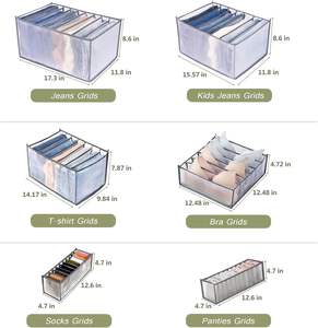 Nuevo Organizador de Ropa Plegable de Nailon Rectangular para Cajones, para Ropa Interior, Sujetadores, Calcetines, Jeans, con Diseño Multifuncional - Product Image 5