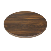 Plateau de table rond en mélamine de haute qualité, imitation bois, résistant aux rayures, pour mobilier de bistrot, d'hôtel et de salle à manger extérieure