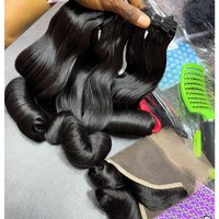 Bundel rambut manusia Vietnam mentah tarikan ganda 12A vendor rambut Virgin mentah SDD bouncing pemanjangan rambut manusia selaras