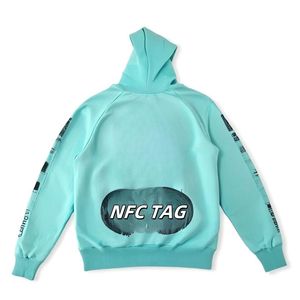 NFC scan Áo Hoodie có mũ thường ngày hip hop dáng rộng Thu Đông Mới cho Nam Mỹ - Product Image 2