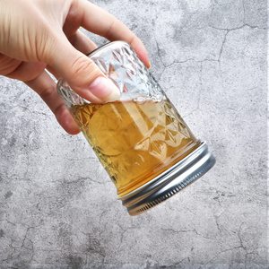 Bocal en verre rond à large bouche vide, bocal Mason de 8oz avec couvercle hermétique pour la confiture alimentaire, le cornichon au miel - Product Image 4
