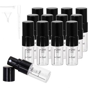 2ml 3ml 5ml Square Perfume Sample Glass Vials with Pump Sprayer Screen Printing Custom Logo Multi-color Perfume Tester Scale - Product Image 1