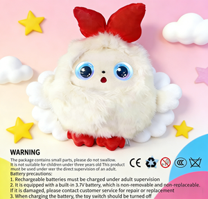Jouets en peluche à brinco-blanco pour bébé, hochets en peluche, porte-clés pour petits jouets IA - Product Image 5